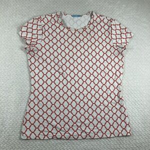J. McLaughlin Mckenzie Rash Guard‎ Swim Top Long Sleeve Gingham Blue/White Sz: M